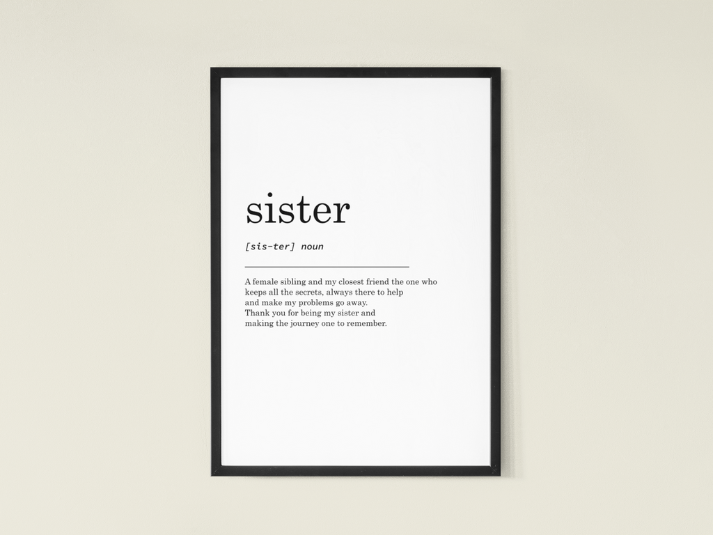 Sister Definition Print