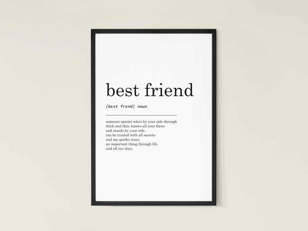 Best Friends Definition Print