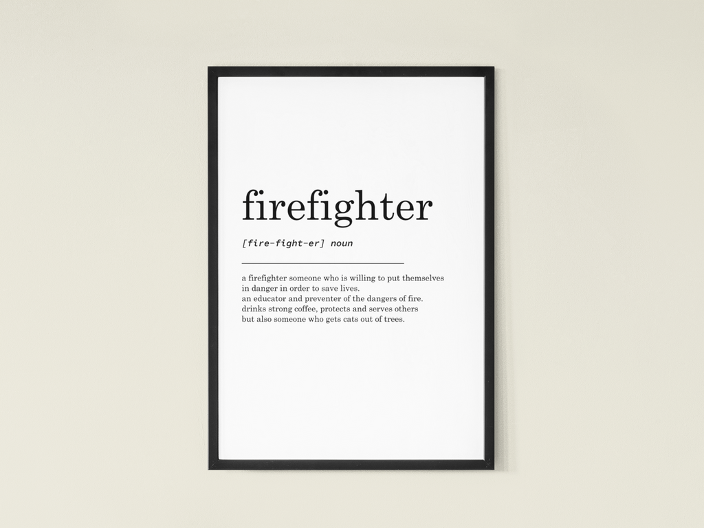 Firefighter Definition Print