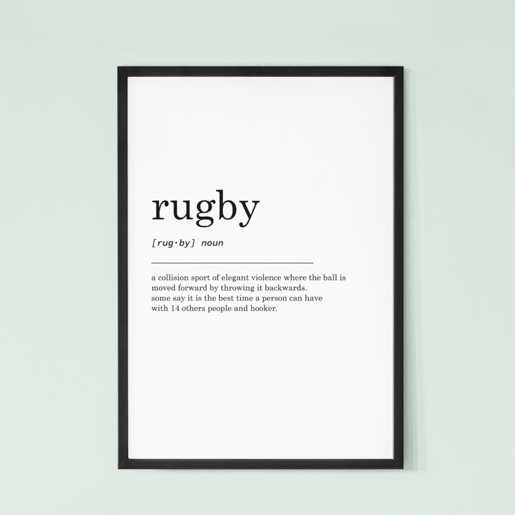 Rugby player print gift