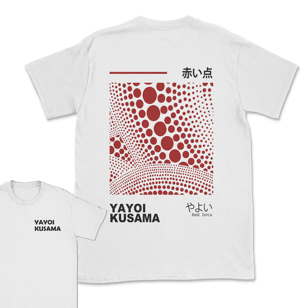 Yayoi Kusama T-shirt Red Dots Art show t-shirt 2 sided print