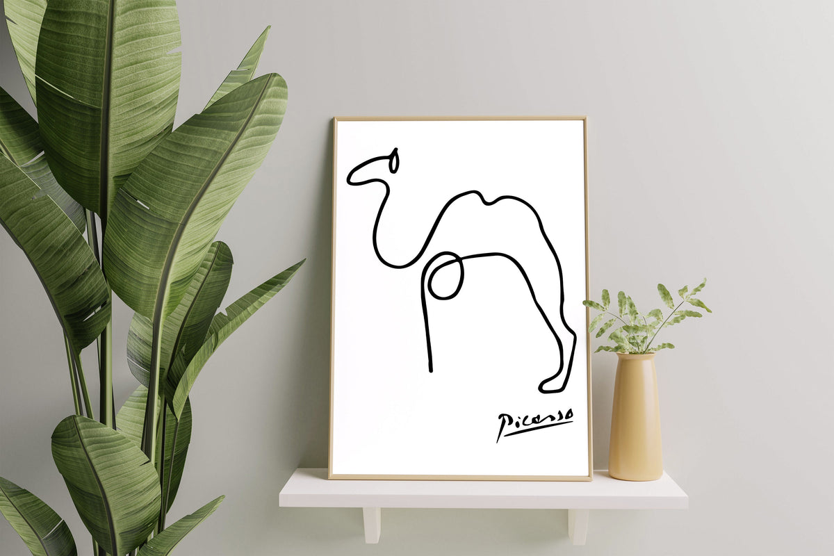 Picasso's Camel line drawing Poster Art | Exhibition Print in High  Resolution