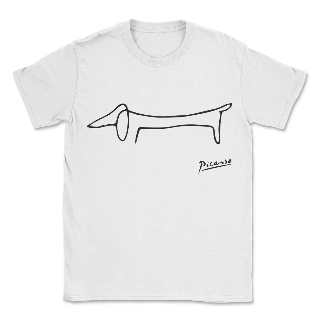 Dachshund line drawing, Pablo Picasso t-shirt