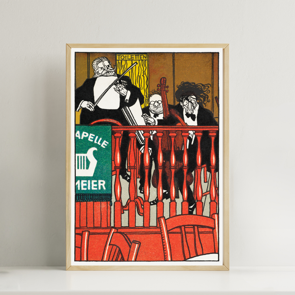 Salon Orchestra Meier (1911) Moriz Jung print Wallart