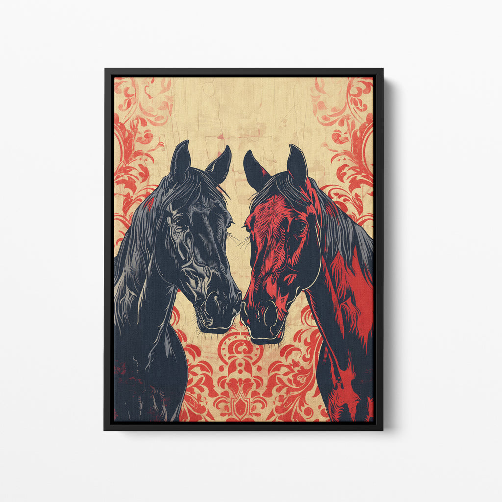 2 Horses Canvas Art Print