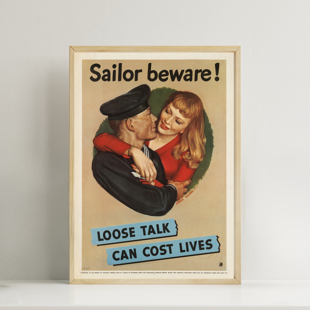 Sailor Beware Retro Print