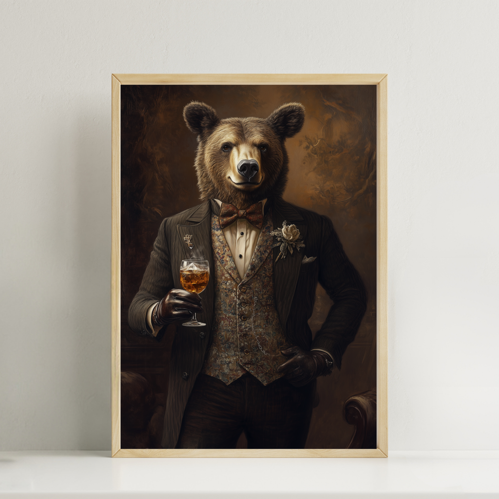 Bear at the Bar print