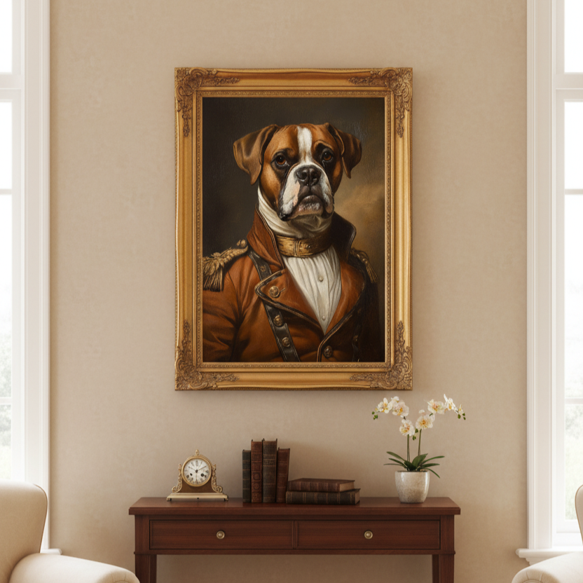 Boxer Dog Vintage print