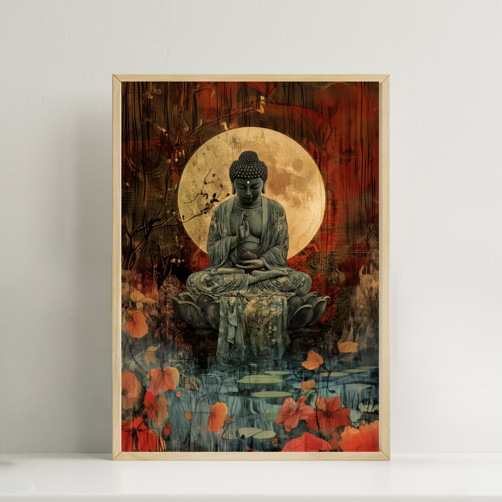 Buddha Moon print