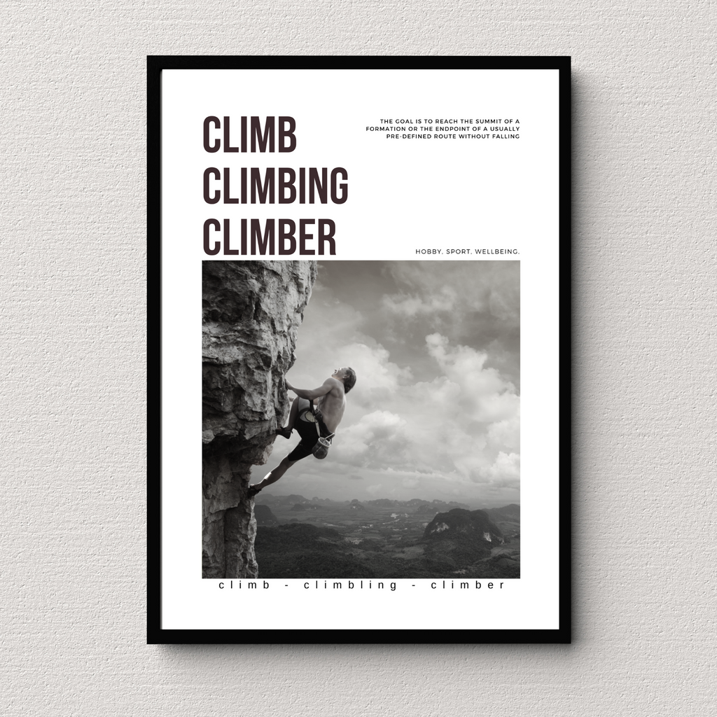 Rock Climbing Print Out Bouldering Adventure Travel Poster Rock