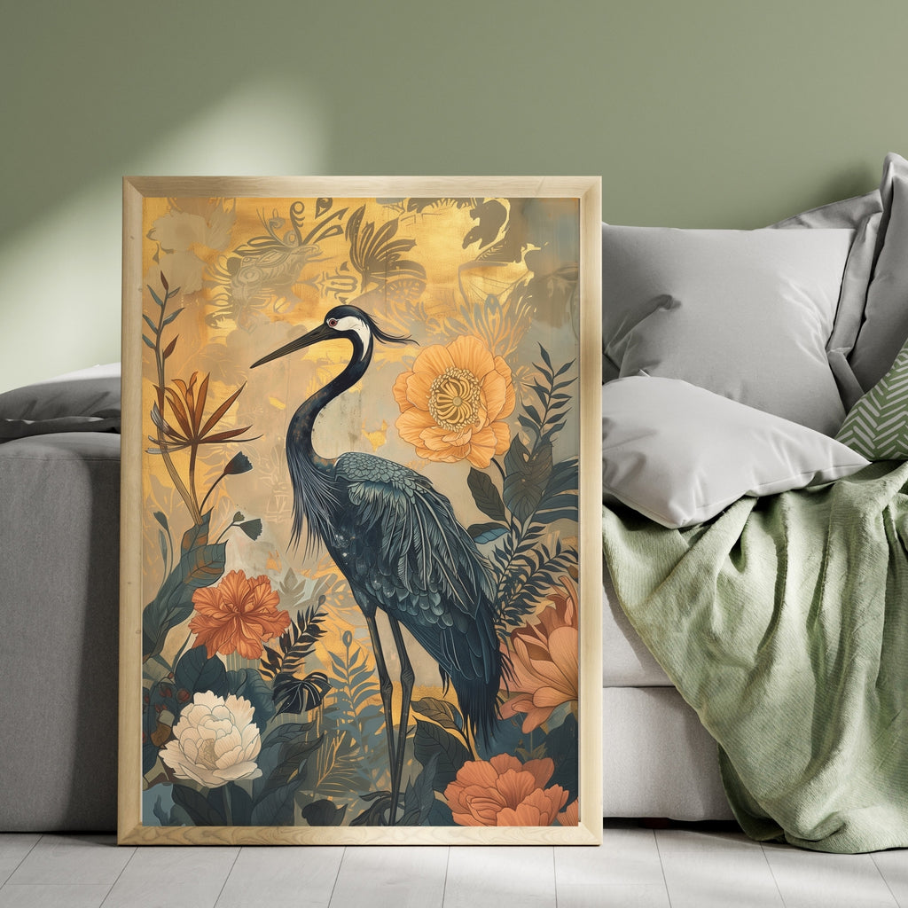 Crane Bird print