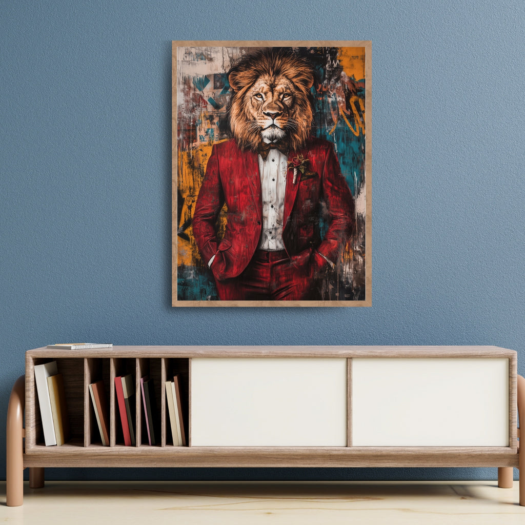 Funky Graffiti Lion print