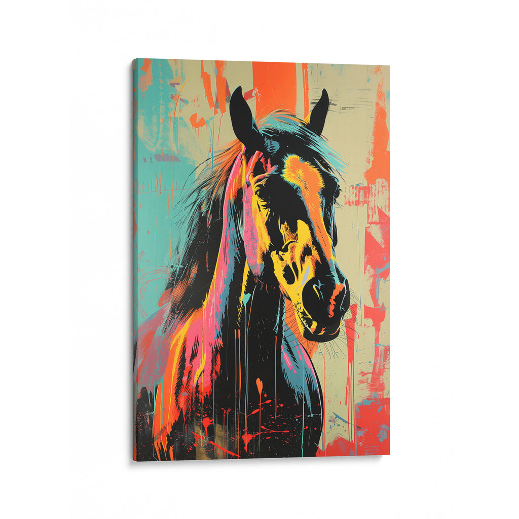 Graffiti Horse Canvas Art Print