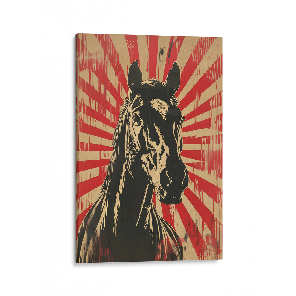 Horse Canvas Art Japanese Style Print