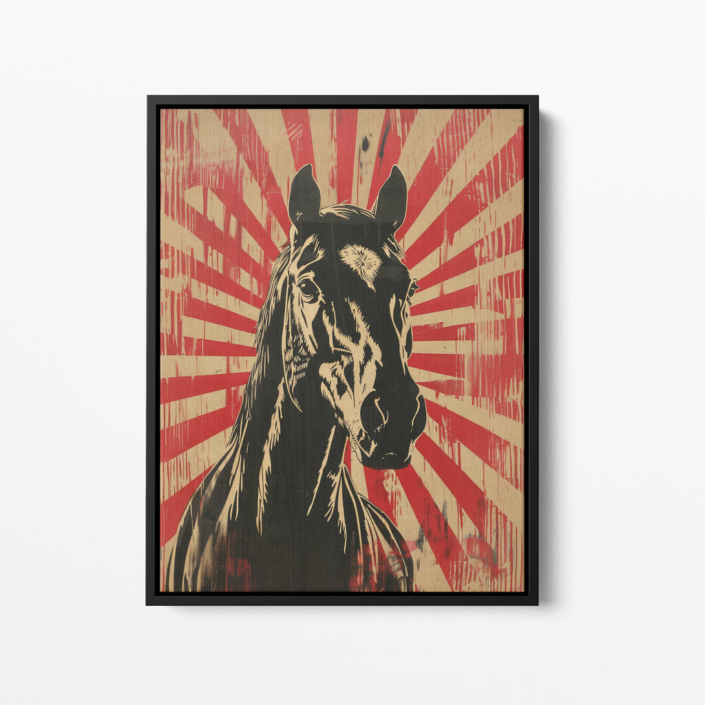 Horse Canvas Art Japanese Style Print