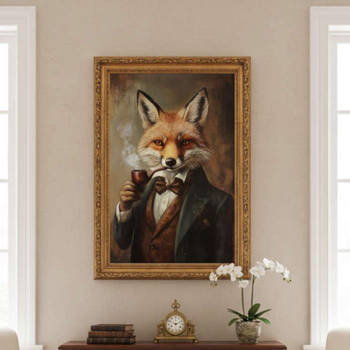 Irish Fox Vintage print