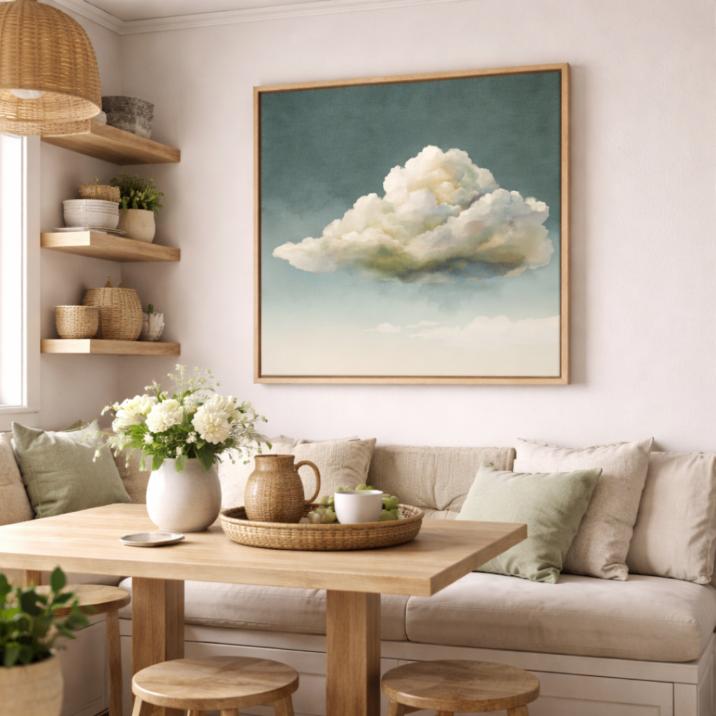 Lone Cloud Framed Canvas