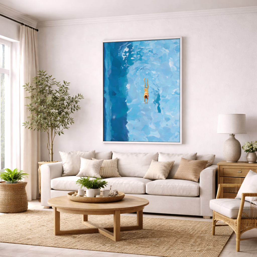 Lone Swimmer CANVAS print