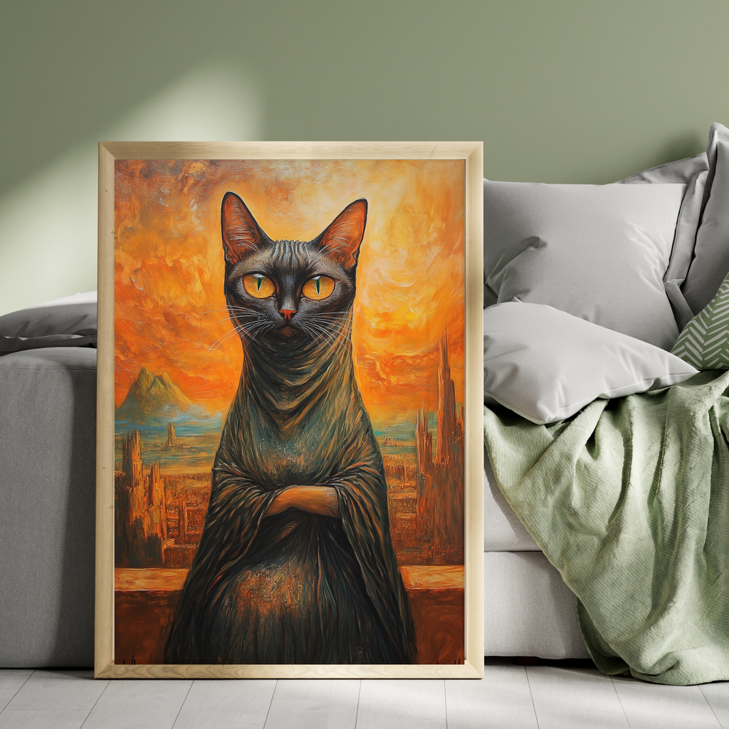 Mona Lisa Cat Print