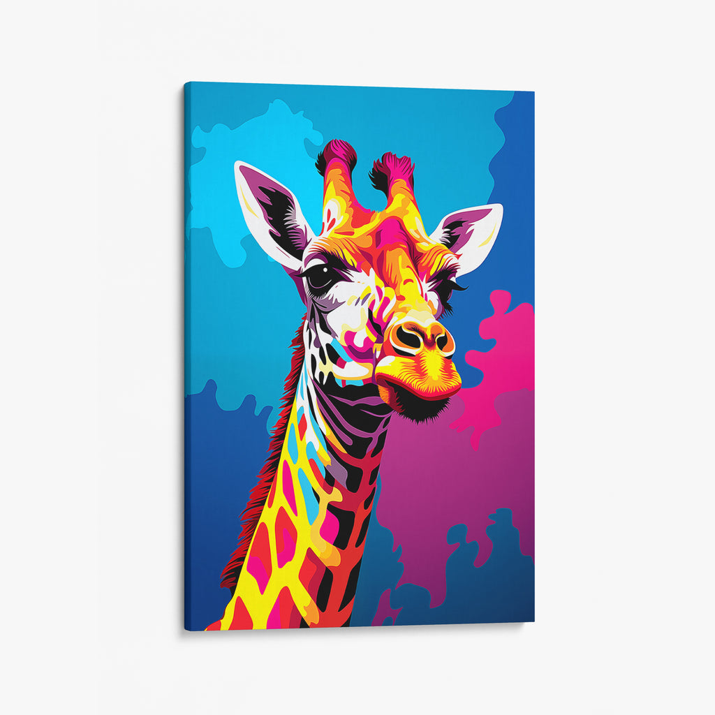 Pop Art Colourful Giraffe Canvas Print