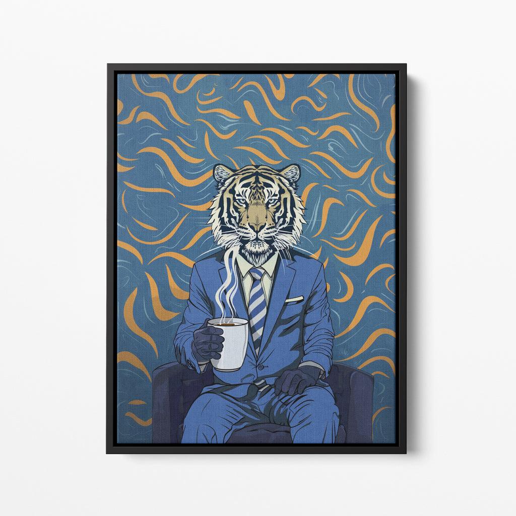 Tiger Wearing A Suit Canvas Print