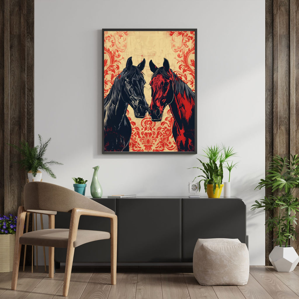 2 Horses Canvas Art Print