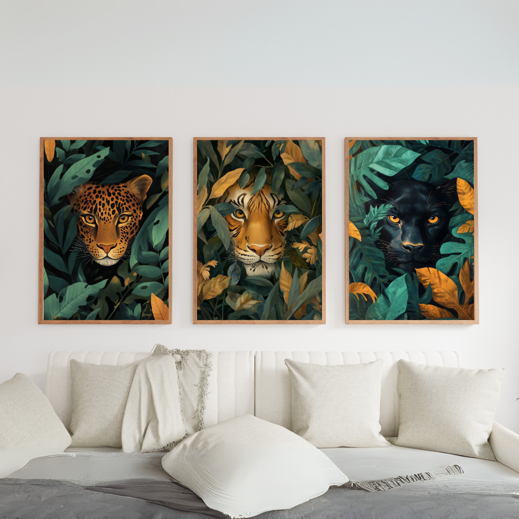 Wild Cats Set of 3 Poster Prints
