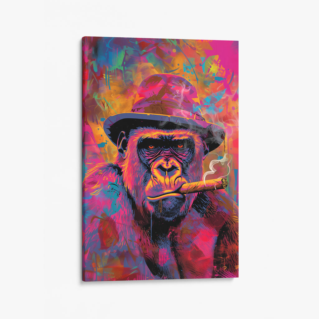 Cigar Smoking Gorilla Canvas Print