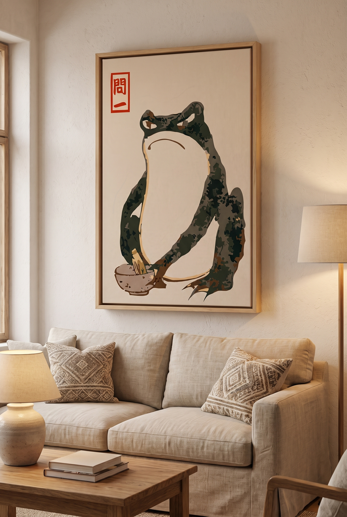 Angry Frog cook CANVAS print