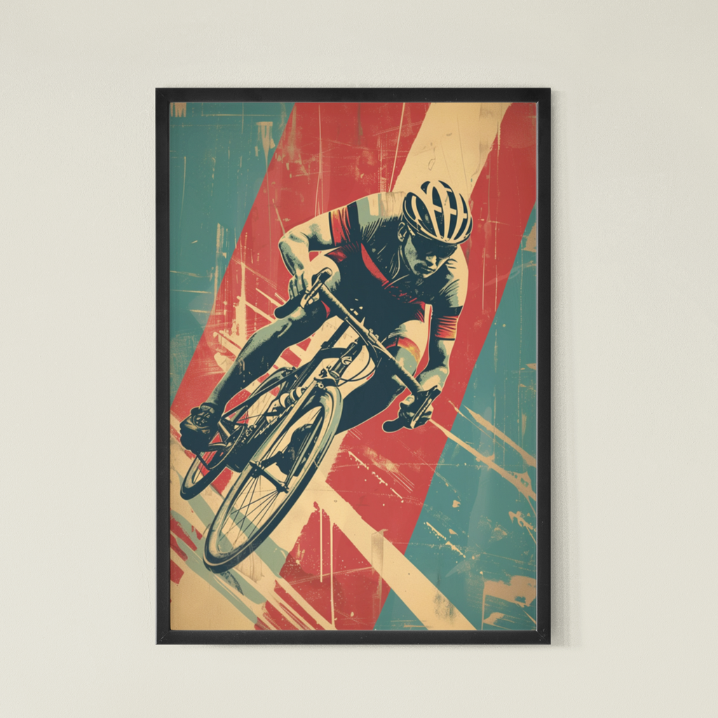 Cyclist Racer Retro print