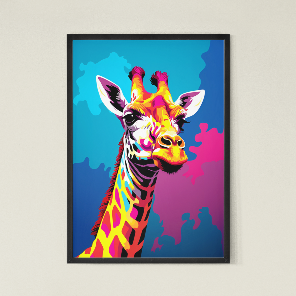 Pop Art Colourful Giraffe print