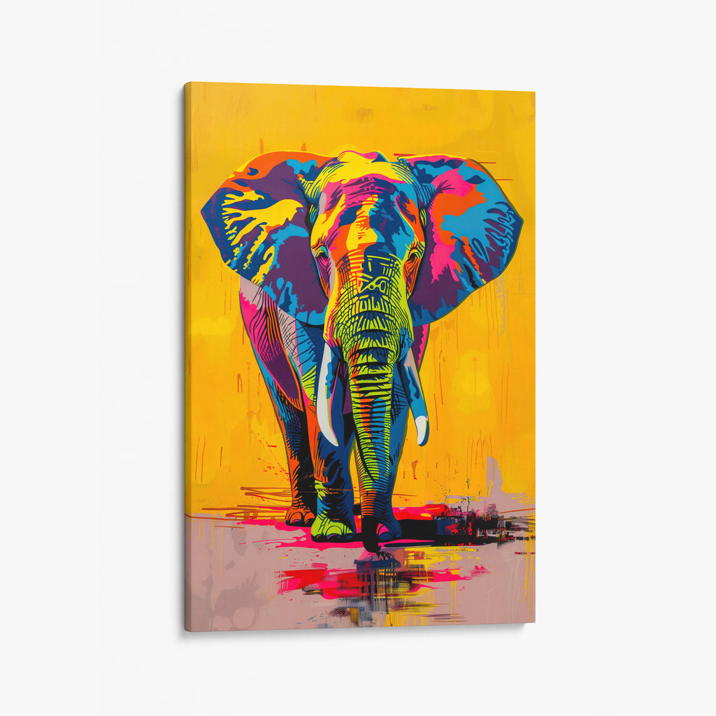 Colourful African Elephant Canvas Print