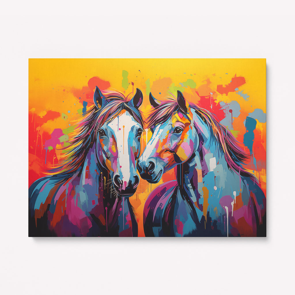 Pop Art Horses Canvas Print