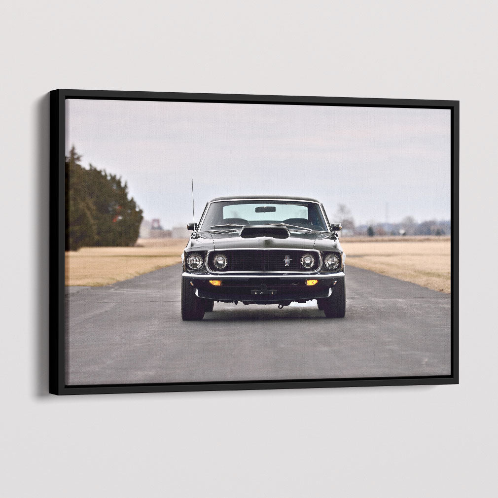 1969 Ford Mustang - Framed Canvas Art Print