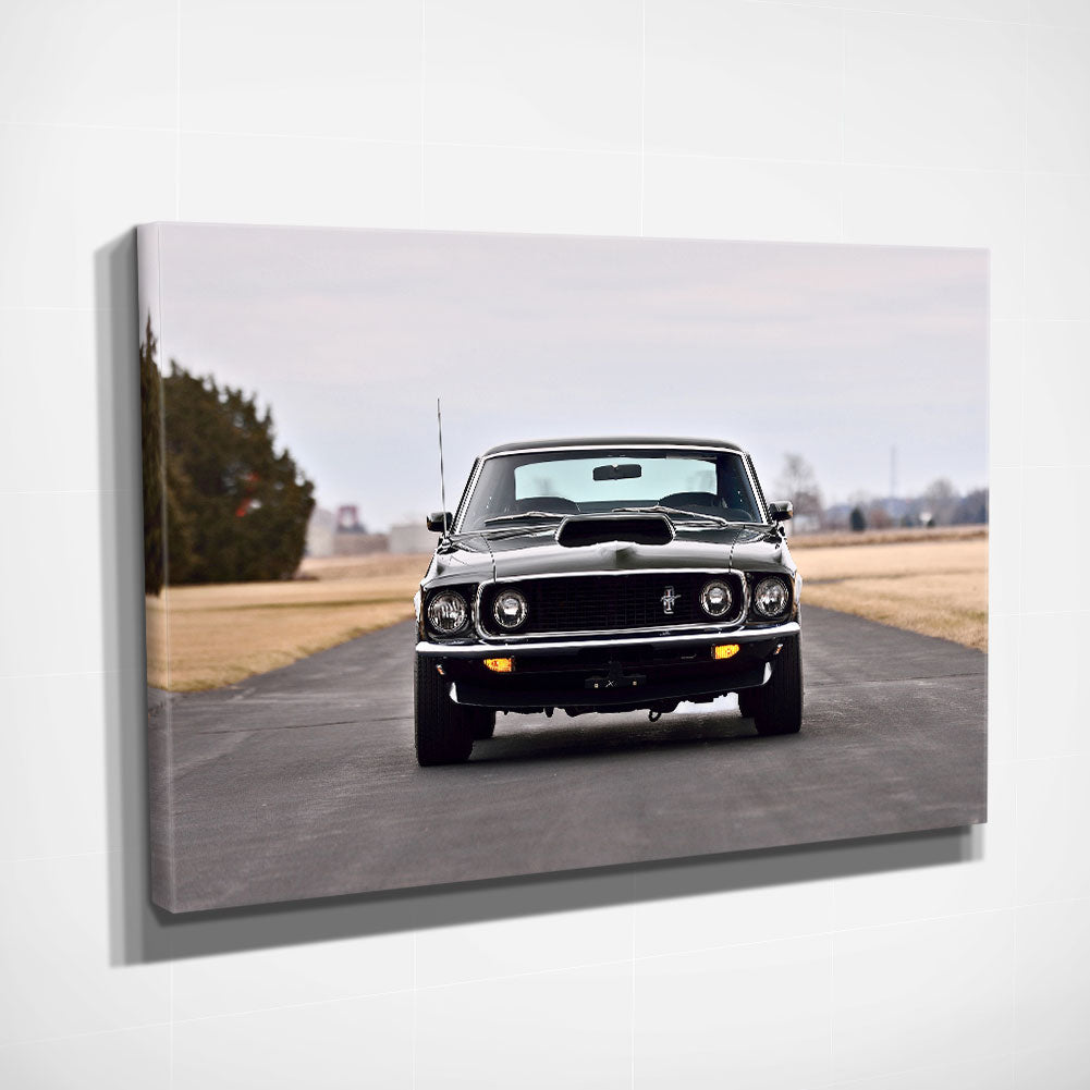 1969 Ford Mustang - Framed Canvas Art Print