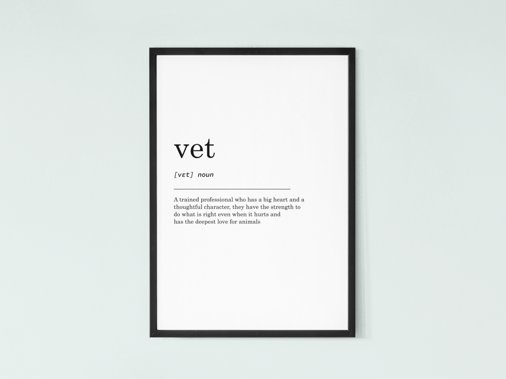 Vet Definition Print