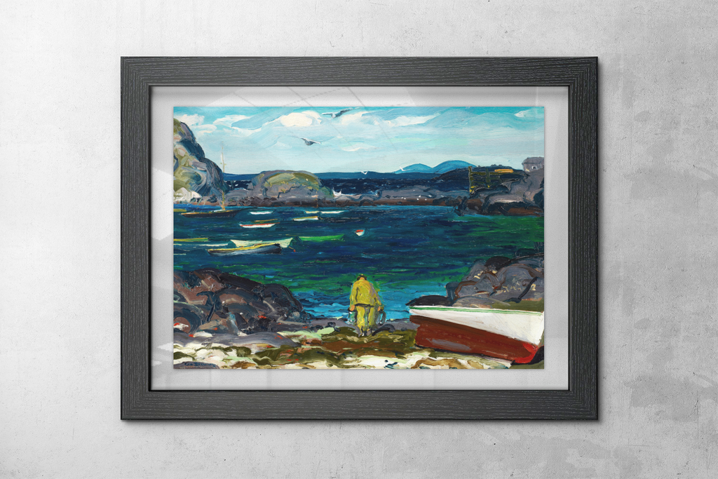 The Harbor, Monhegan Coast, Maine (1913) Art Print in high resolution by George Wesley Bellows Print, Quality Poster