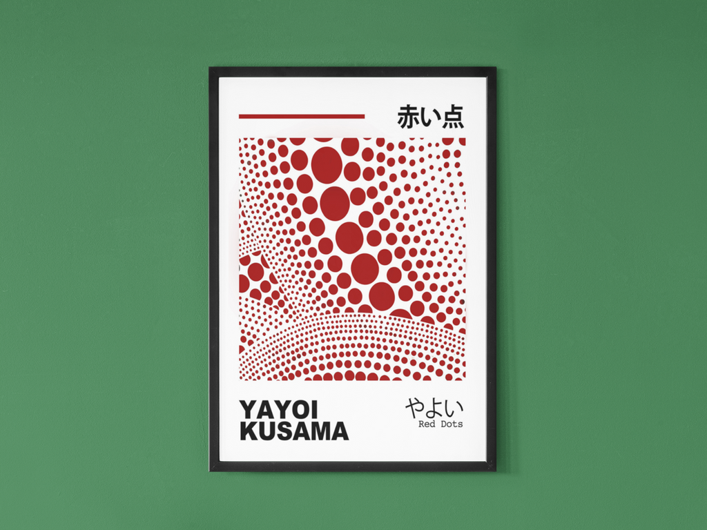 Yayoi Kusama Wall poster, Red Dot | Contemporary pop Art Exhibition Print