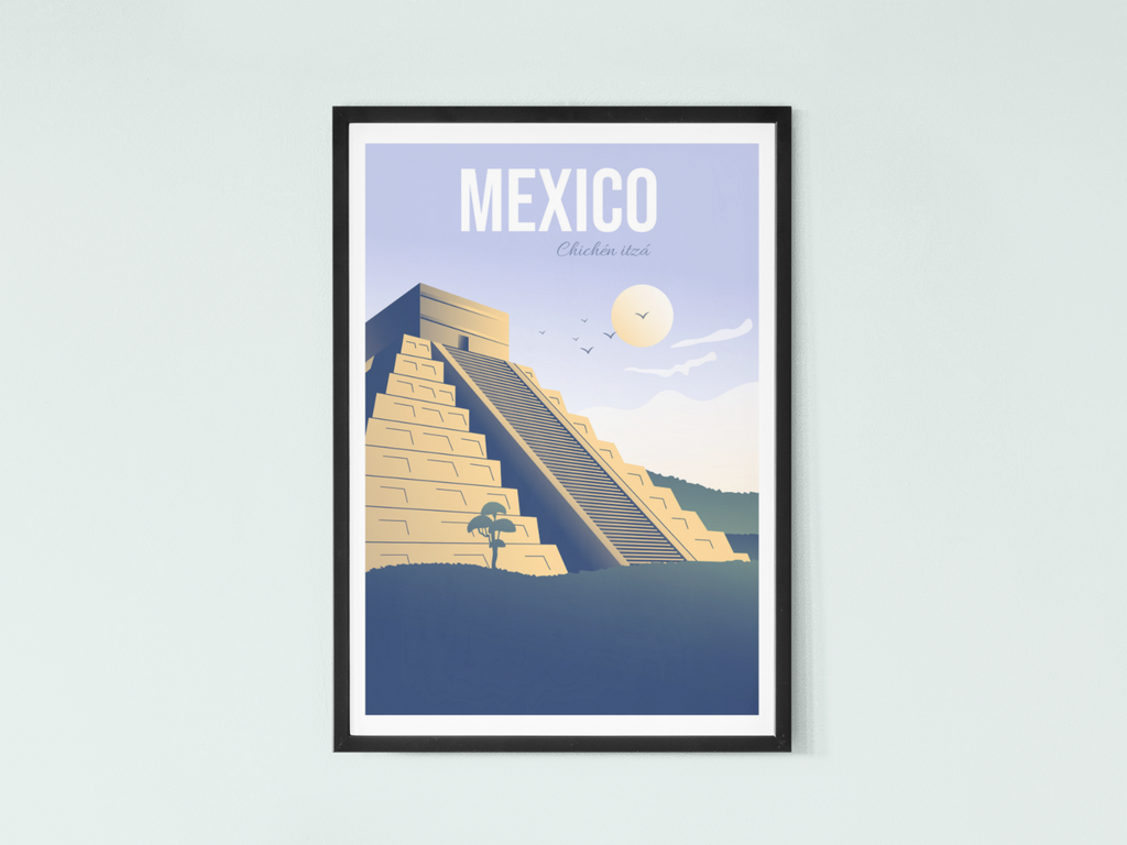 Mexico City Travel Poster | Contemporary illustration Art Print