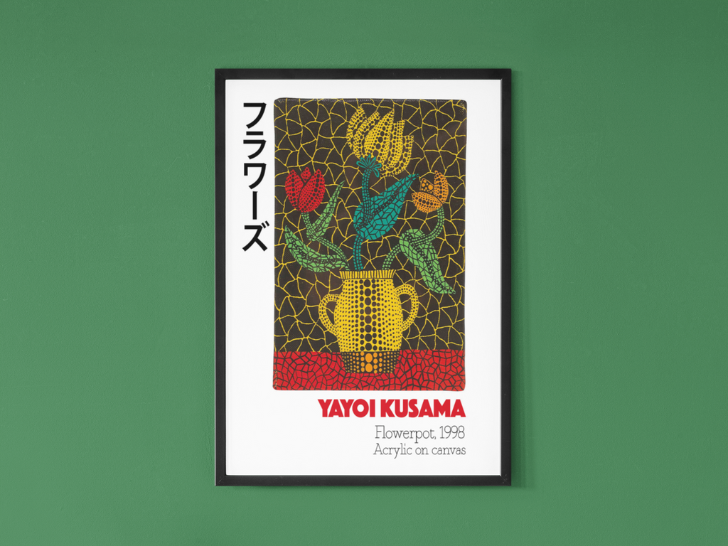 Yayoi Kusama Wall poster, Flower Pot | Contemporary pop Art Exhibition Print