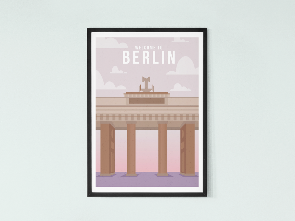 Berlin City Travel Poster | Contemporary illustration Art Print