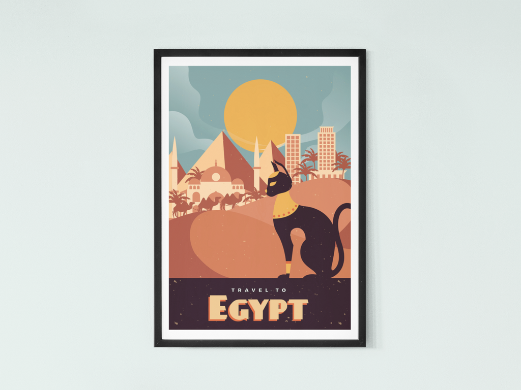 Egypt City Travel Poster | Contemporary illustration Art Print