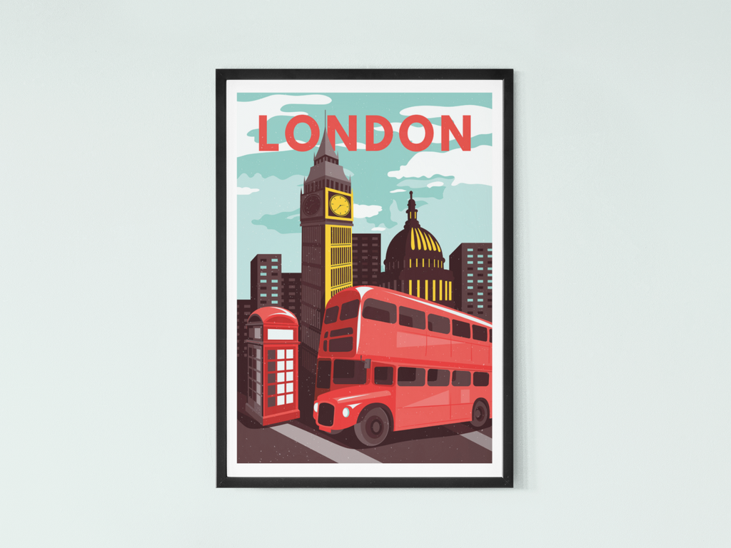 London City Travel Poster | Contemporary illustration Art Print