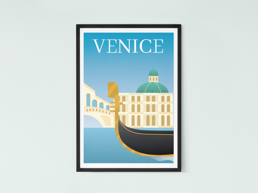 Venice City Travel Poster | Contemporary illustration Art Print