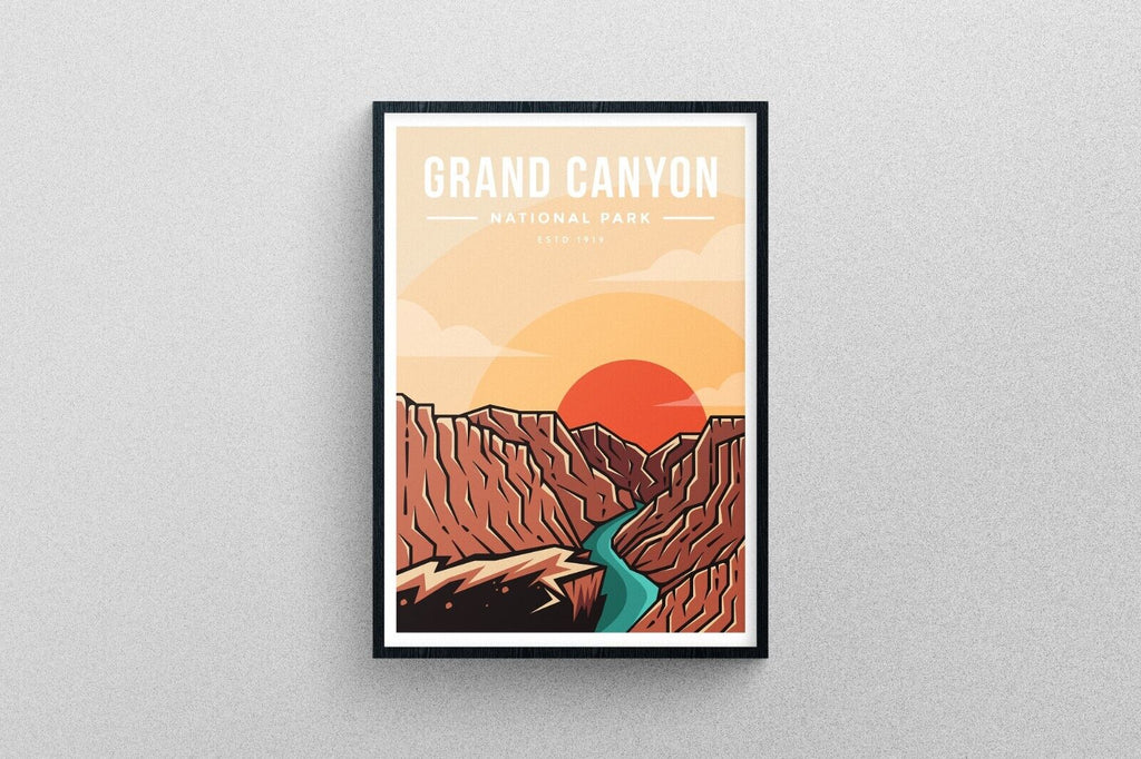 Grand Canyon National Park Poster | Contemporary illustration Art Print