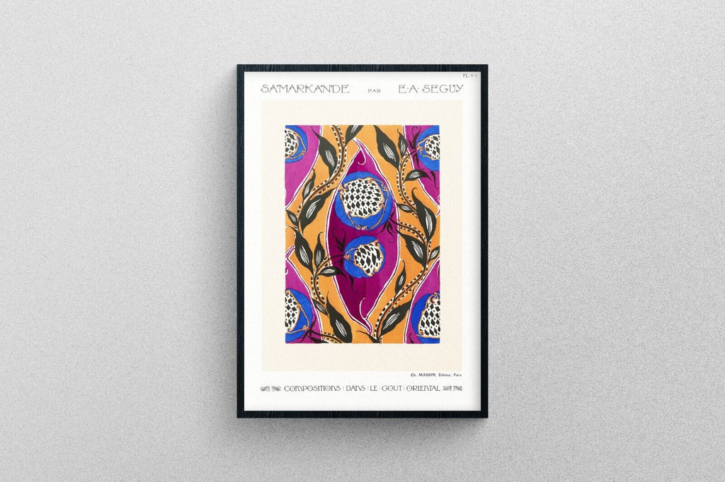 Flower no.4 Pattern Print, Oriental style Art Poster | Exhibition Quality.