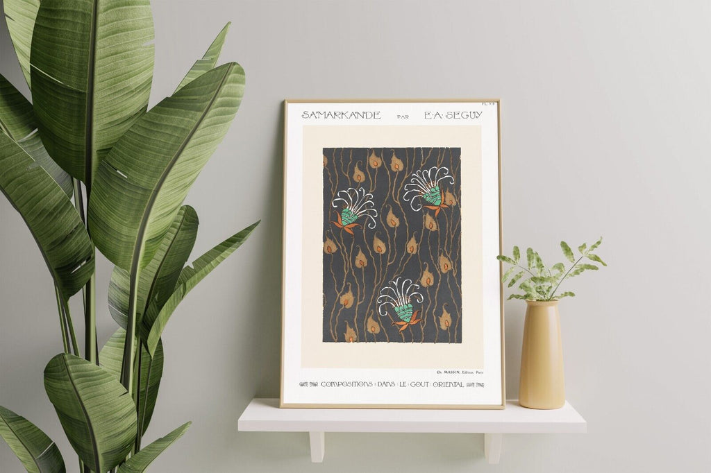 Flower Pattern no.9 Print, Oriental style Art Poster | Exhibition Quality.