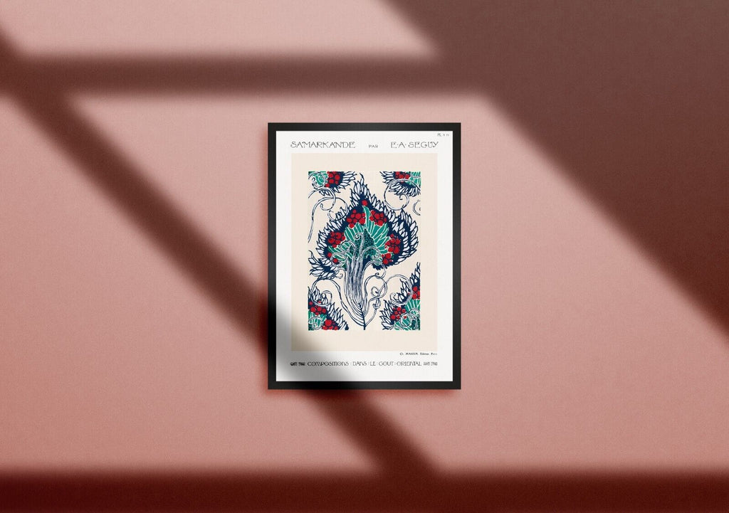 Flower Pattern No.19 Print, Oriental style Art Poster | Exhibition Quality.