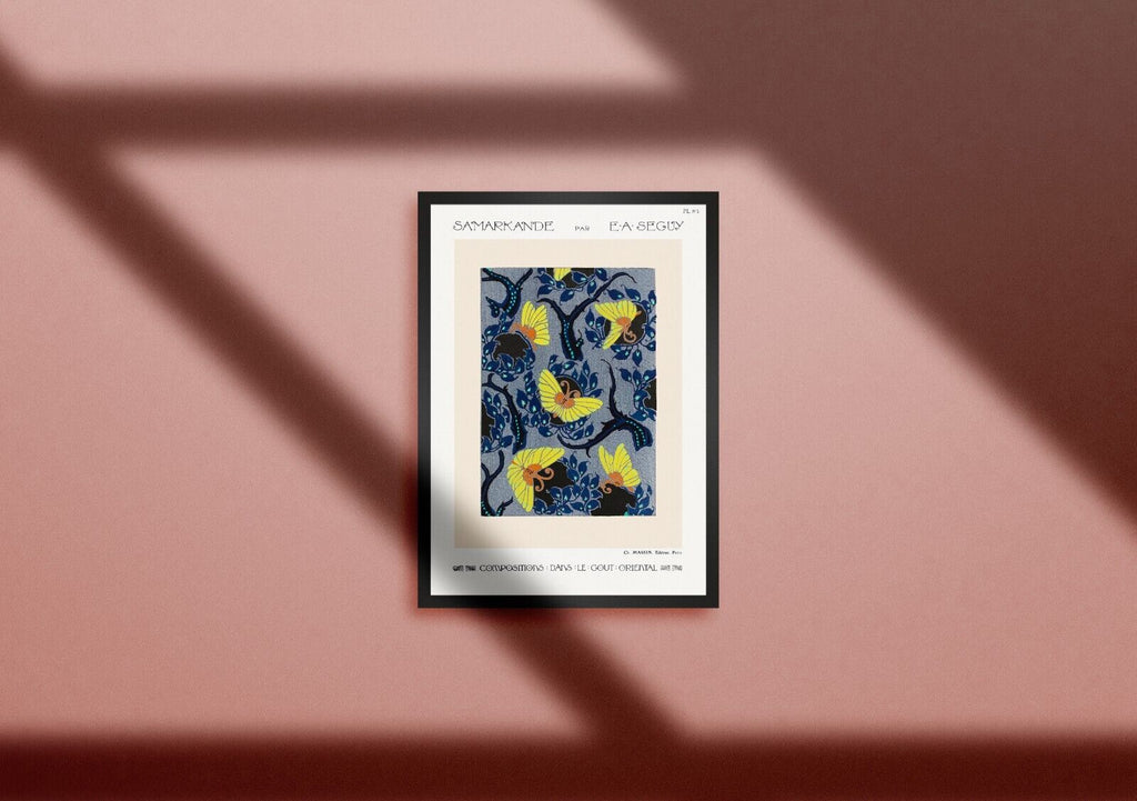 Butterfly Pattern No.5 Print, Oriental style Art Poster | Exhibition Quality.