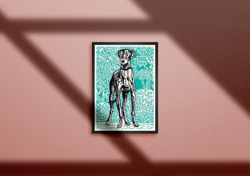 Greyhound (1912) by Moriz Jung | Print in high Resolution Exhibition quality